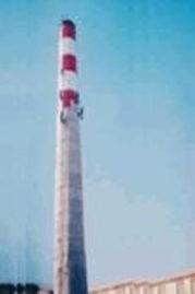 庄河烟囱美化公司 烟囱粉刷涂料 烟囱刷航标色环