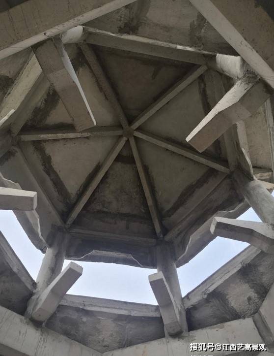 水泥六角凉亭图片效果图,水泥凉亭厂家安装双层六角凉亭方法是怎样的